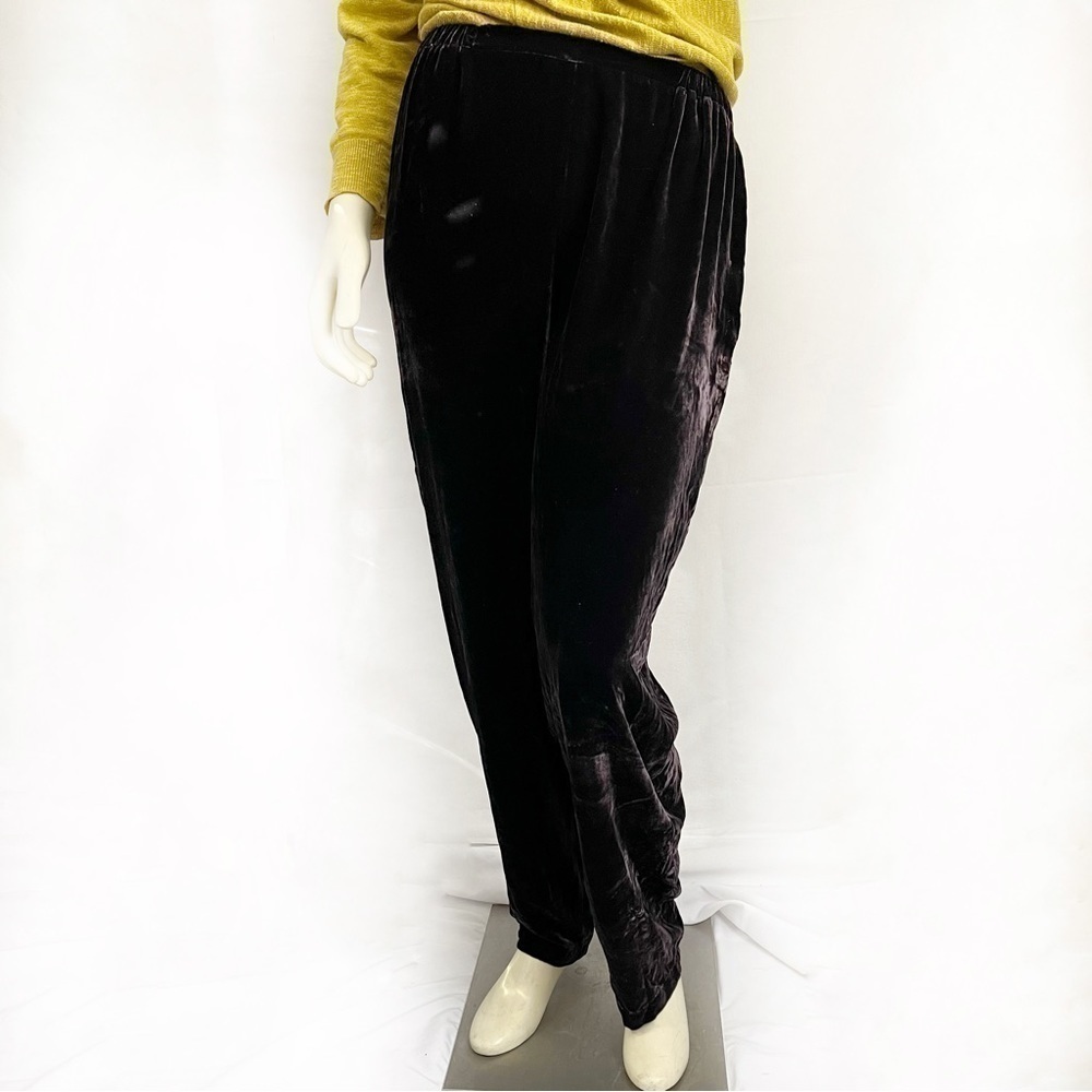 Eileen Fisher Straight Leg Velvet Stretch Pants Size M